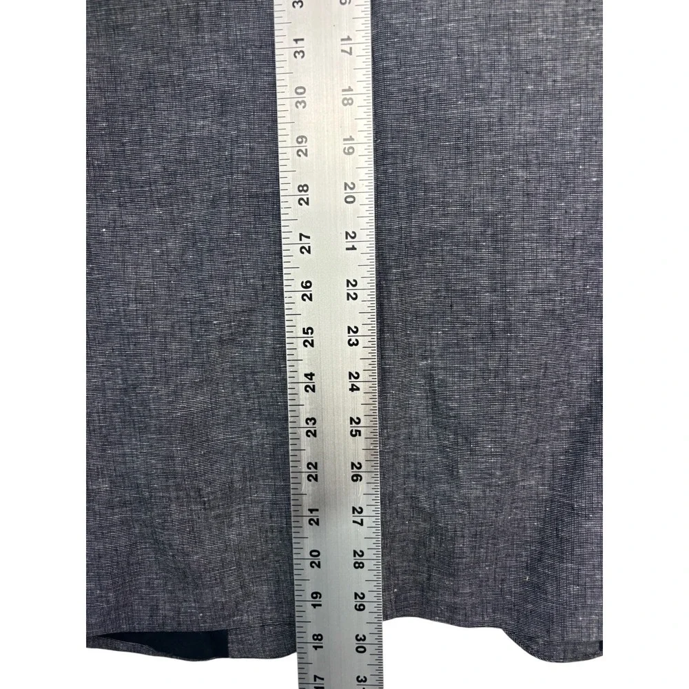Banana Republic 46R Navy Blue Chambray Linen Cotton Blazer Jacket Sport Coat
